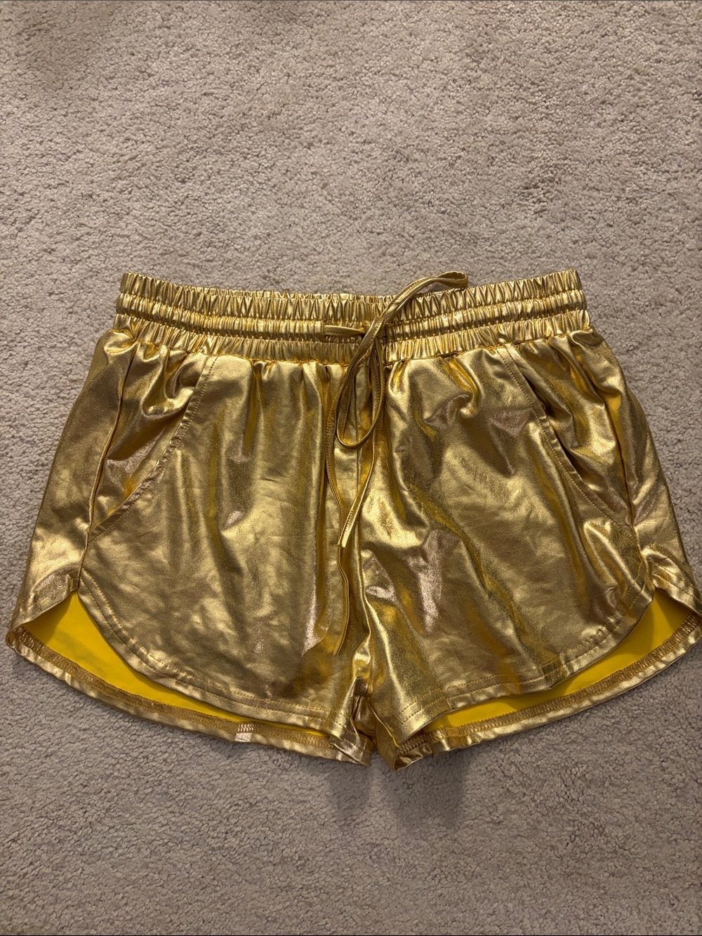 Metallic Gold Women's Lounge Shorts
